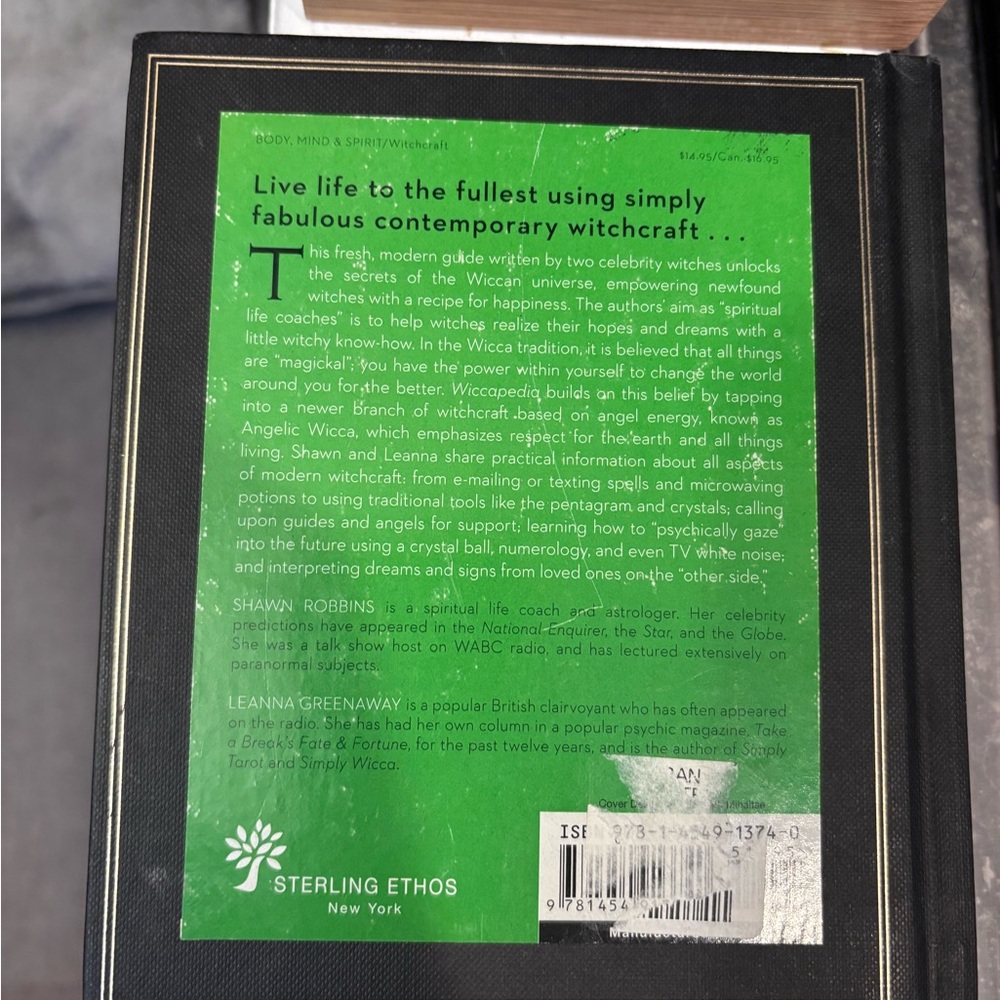 Wiccapedia Book with Green and White Design - Picture 2 of 2